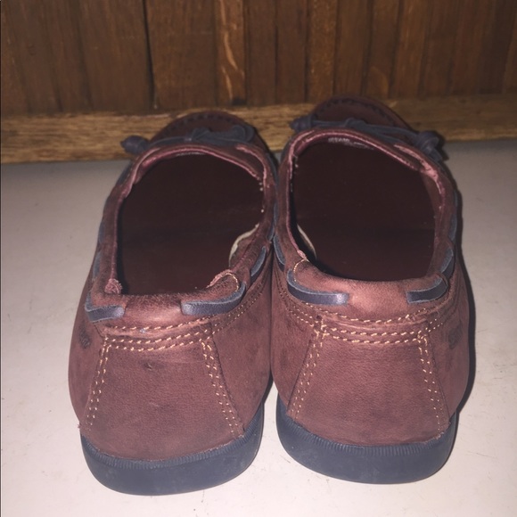 EUC SEBAGO FELUCCA LACE BLACK CHERRY SLIPON SHOES - Picture 4 of 8